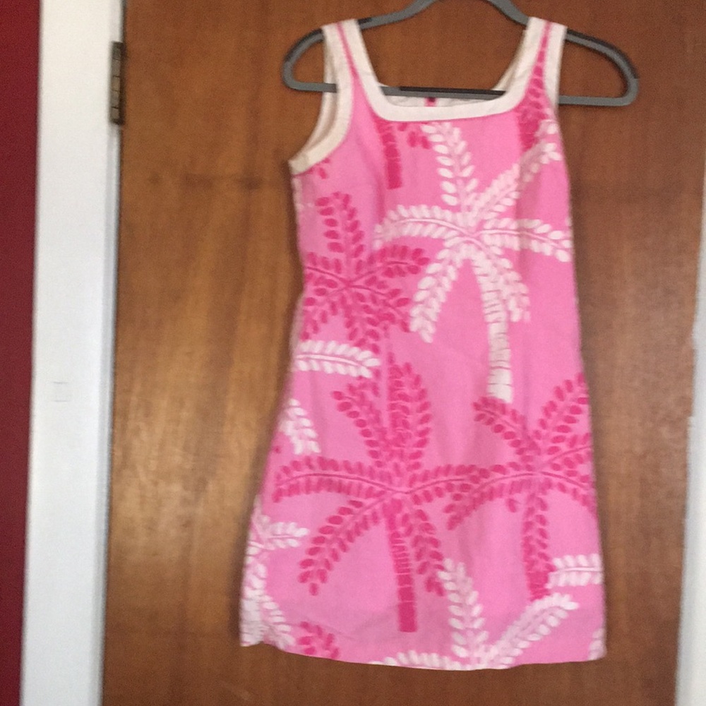 LILLY Pulitzer, Women’s Pink Tropical Palm-Print Dress